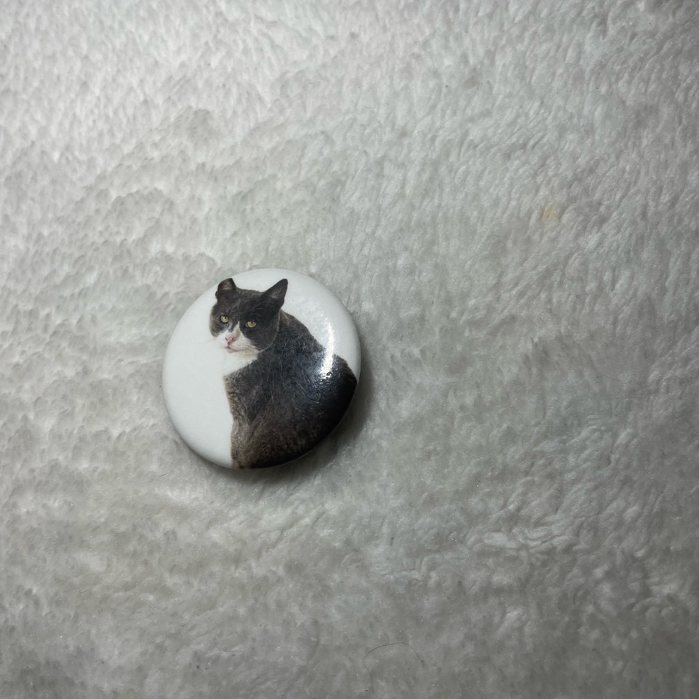 Cat Photo Button Pin